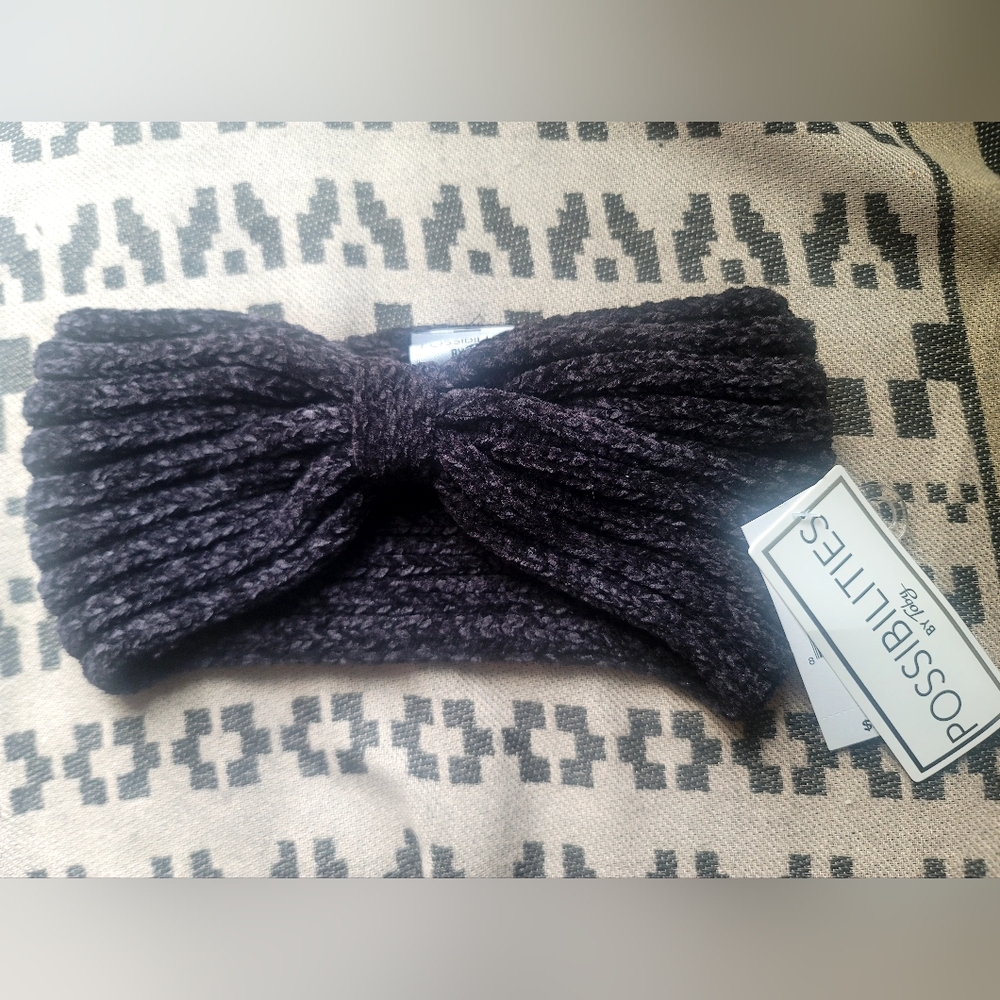 Black Knitted Headband